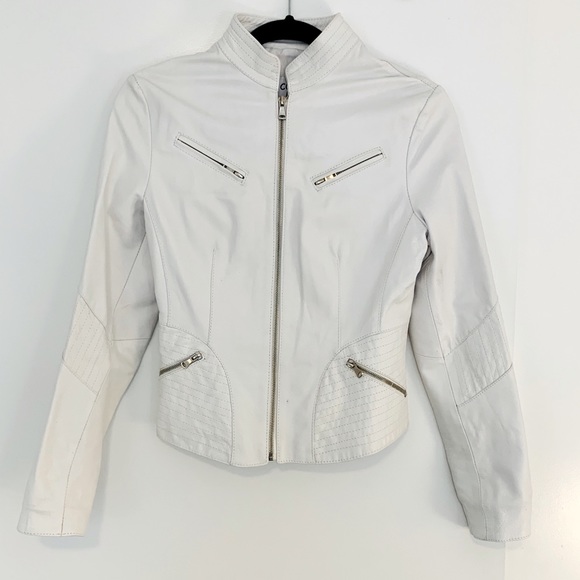 Jackets & Blazers - NWOT White Italian Leather Jacket